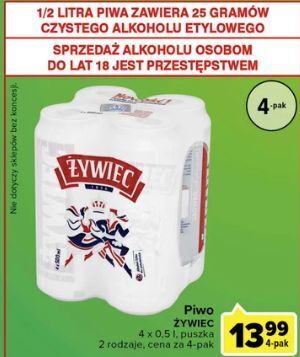Carrefour Express Piwo żywiec jasne pełne oferta
