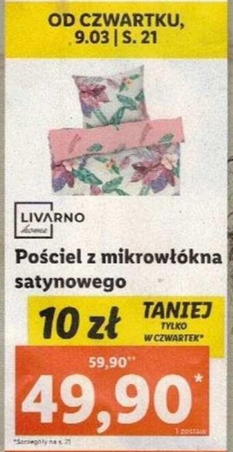 Lidl Livarno Pościel z mikrowłókna satynowego oferta