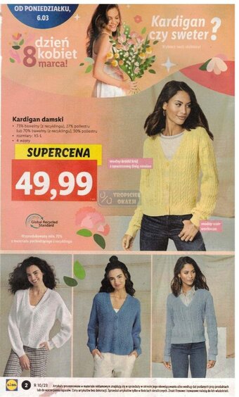 Lidl Kardigan damski oferta