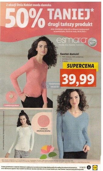 Lidl Sweter damski oferta