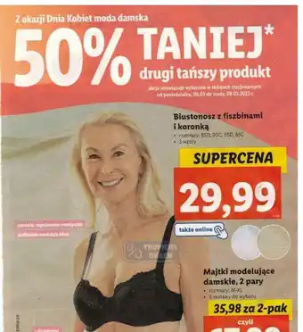 Lidl Biustonosz z fiszbinami i koronką oferta