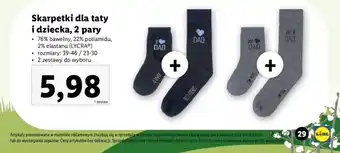 Lidl Skarpetki dla taty i dziecka, 2 pary oferta