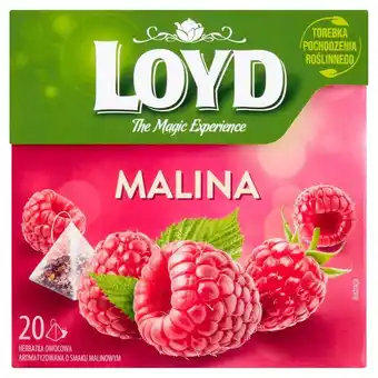 Loyd herbatka owocowa aromatyzowana o smaku malinowym 54 g (20 x 2,7 g)
