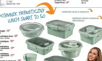 E.Leclerc Pojemnik smart to go lunch prostokątny 1 l zielony curver oferta