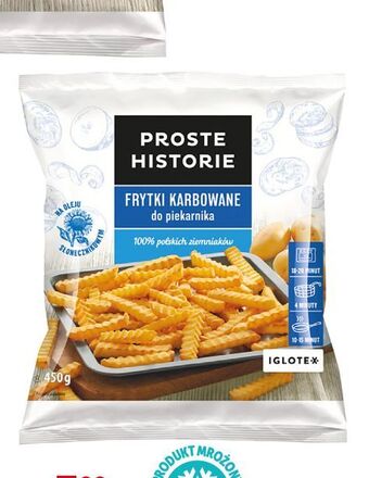 E.Leclerc Frytki karbowane iglotex proste historie oferta