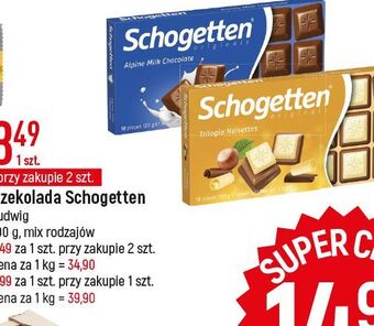 E.Leclerc Czekolada alpine milk schogetten oferta