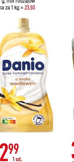 E.Leclerc Serek wanilia saszetka danone danio oferta