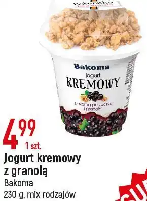 E.Leclerc Jogurt z czarną porzeczką i granolą bakoma kremowy oferta