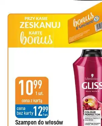 E.Leclerc Szampon do włosów farbowanych gliss kur colour perfector oferta
