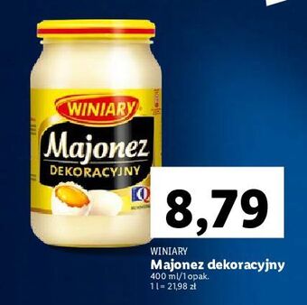 Lidl Majonez dekoracyjny winiary oferta