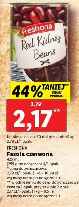 Lidl Fasola czerwona freshona oferta