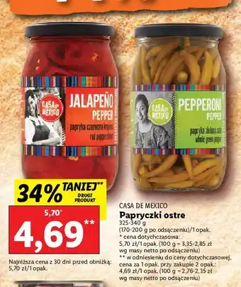 Lidl Papryka jalapeno zielona krojona casa de mexico oferta