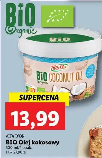 Lidl Olej kokosowy bio vita d'or oferta