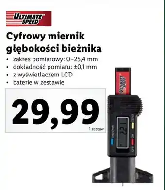 Lidl Ultimate Speed Cyfrowy miernik głębokości bieżnika oferta
