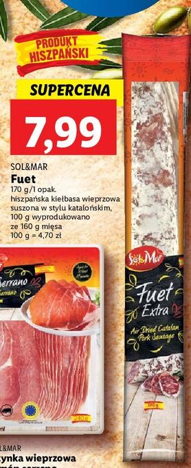 Lidl Kiełbasa fuet sol&mar oferta