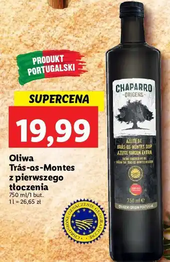 Lidl Oliwa z oliwek tras-os-montes chaparro oferta
