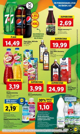 Lidl Napój orange mirinda oferta