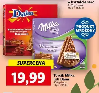 Lidl Ciasto mrożone torcik daim oferta