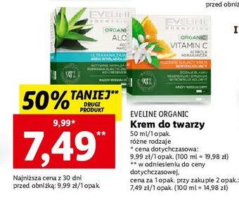 Lidl Ultranawilżający krem wygładzający aloe eveline organic oferta