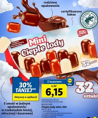 Lidl Ciepłe lody mini mister choc oferta