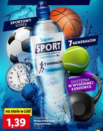 Lidl Woda niegazowana saguaro sport oferta
