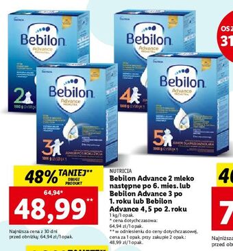 Lidl Mleko 3 bebilon advance oferta