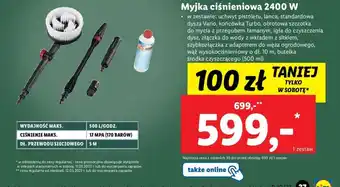 Lidl Parkside Myjka ciśnieniowa 2400W oferta