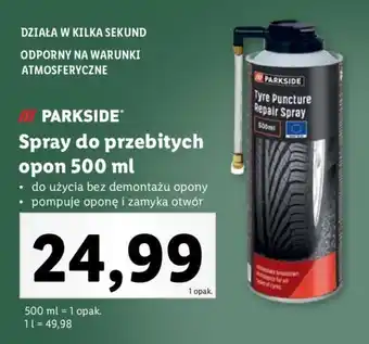 Lidl Parkside Spray do przebitych opon 500ml oferta