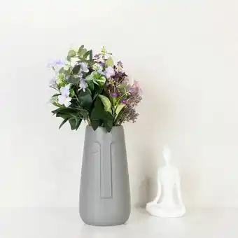 Wazon cergy ceramiczny szary 13,5x26 cm