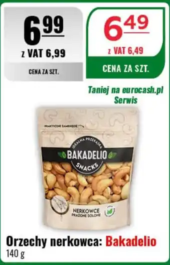Eurocash Bakadelio Orzechy nerkowca 140g oferta