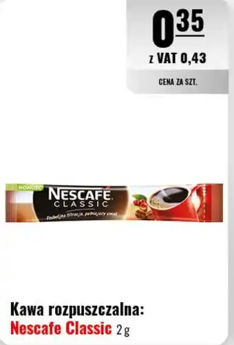 Eurocash Nescafe Classic Kawa rozpuszczalna 2g oferta