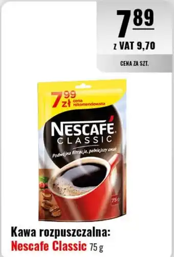 Eurocash Nescafe Classic Kawa rozpuszczalna 75g oferta