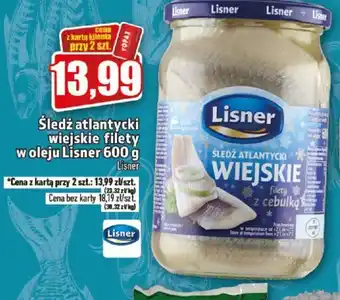 Topaz Lisner Śledź atlantycki wiejskie filety w oleju Lisner 600g oferta