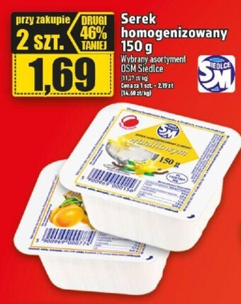 Topaz OSM Siedlce Serek homogenizowany 150g oferta