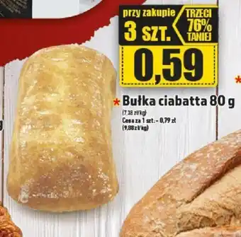 Topaz Bułka ciabatta 80g oferta
