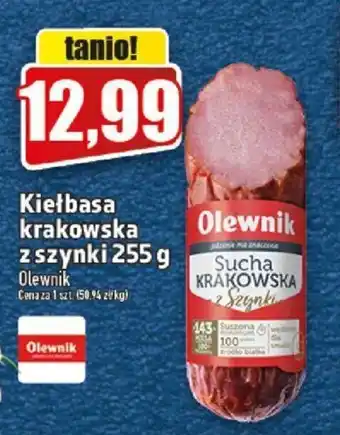 Topaz Olewnik Kiełbasa krakowska z szynki 255g oferta