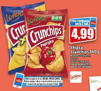 Topaz Lorenz Chipsy Crunchips 140g oferta