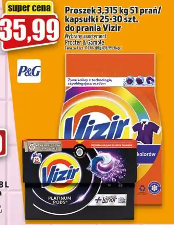 Topaz P&G Proszek 3,315 kg 51 prań/kapsułki 25-30szt. do prania Vizir oferta