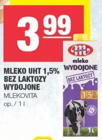 EuroSPAR Mlekovita Mleko UHT 1,5% bez laktozy wydojone 1l oferta
