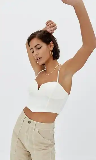 Stradivarius Gorsetowy top na ramiączkach oferta