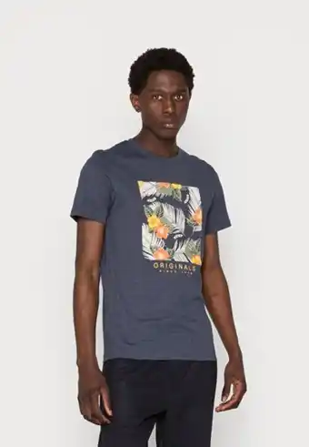 Zalando Jorvenice branding tee crew neck - t-shirt z nadrukiem - navy blazer oferta