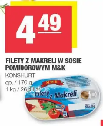 Konshurt Filety z makreli w sosie pomidorowym M&K 170g