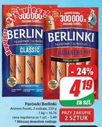 Dino Parówki classic morliny berlinki oferta