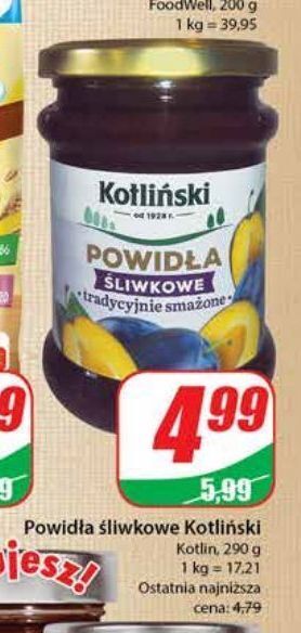 Dino Powidła śliwkowe kotliński oferta