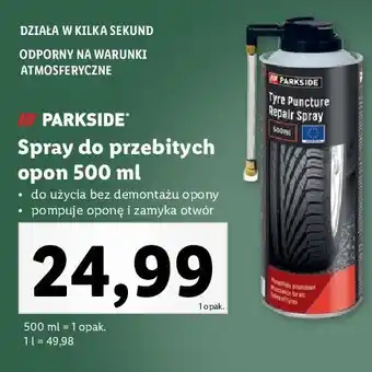 Lidl Spray do przebitych opon 500ml parkside oferta