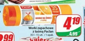 Dino Worki na śmieci 35 l pomarańczowe paclan oferta