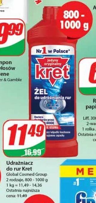 Dino Żel do udrożniania rur kret oferta