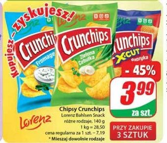 Dino Chipsy zielona cebulka crunchips oferta