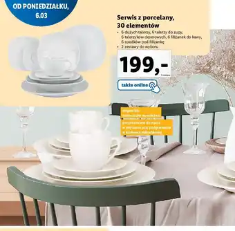 Lidl Serwis porcelanowy 30 elementów oferta