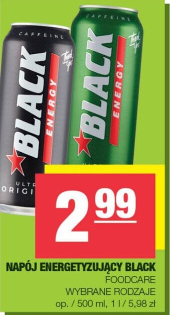 EuroSPAR Foodcare Napój energetyzujący Black 500ml oferta
